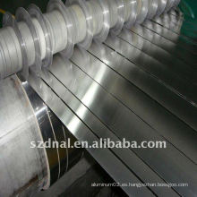 Tira de aluminio usada en la aleta y el disipador de calor